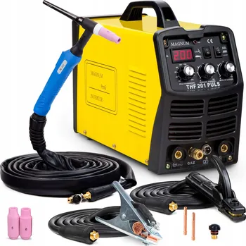 Svářečka Svářečka TIG DC MAGNUM THF 201 PULS MMA 230V 200A IGBT HF + HOŘÁK 4M