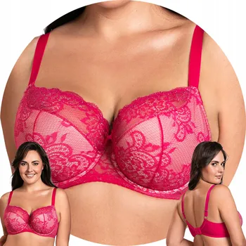 Podprsenka Vivisence 1045 fuchsiová krajková růžová Podprsenka polovyztužená 75H SEMI SOFT