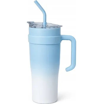 Termoska TERMOHRNEK MODRO-BÍLÝ 1200 ML LAHEV NA PITÍ VELKÁ DO AUTA TERMOSKA