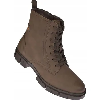 Dámská zimní obuv Kanady vysoké dámské kotníkové boty B-3-1347 hnědé matné trapery zateplené vel