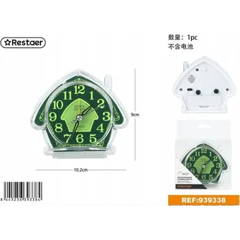 Budík Rest.aer - Budík se zvonkem a vteřinovkou s podsvícením (bez baterií)