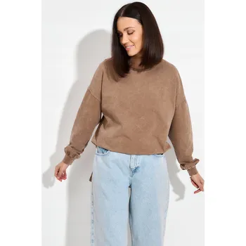 Dámské tričko Dámské tričko s dlouhým rukávem 100% Bavlna Oversize Stonewash Velikost 42/44