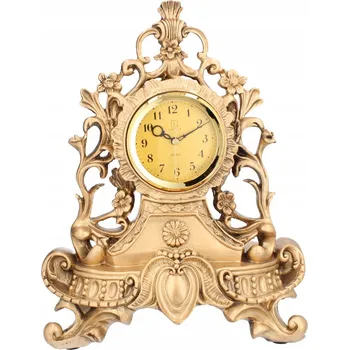 Hodiny LIVELLO Stolní krbové hodiny keramické retro zlaté 35 cm Velké KLASICKÉ