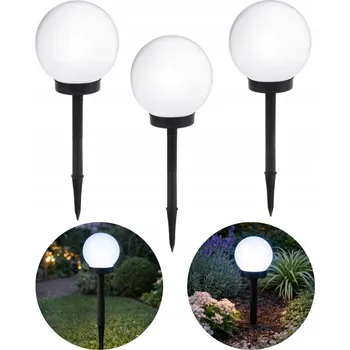 Venkovní osvětlení Solární lampa zapíchnutá SOLÁRNÍ LAMPA KOULE bílá 34 cm 6 ks