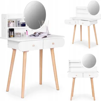 Toaletní stolek Toaletní Stolek ModernHome bílý 80 x 122 x 40 cm