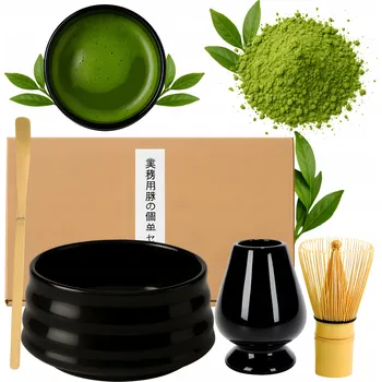 Sada na přípravu čaje Matcha: Miska + Metlička + Lžička + Stojánek