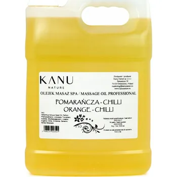 Masážní přípravek Masážní olej - Kanu Nature - Pomeranč s Chilli (5 L)