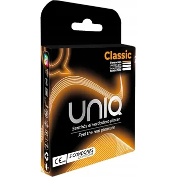 Kondom Uniq Classic Bezlatexové Kondomy 3 ks ultratenké průhledné
