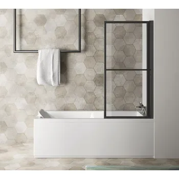 Polysan Vanová zástěna Kagera 140x71 cm s pneumatickým zdvihem černá 30336B