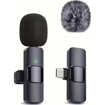 Mikrofon Mini 1x Bezdrátový BT Mikrofon s klipem pro TikTok, Vlogy a YouTube