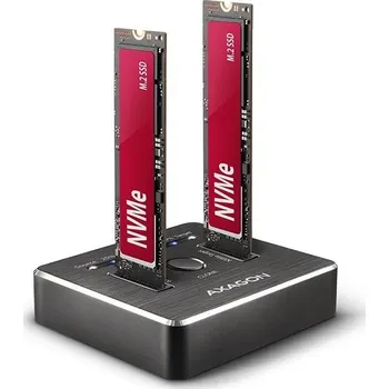 Dokovací stanice Axagon ADSA-M2C USB-C 3.2 Gen2 až 2x NVMe s klonováním