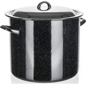 Hrnec Banquet Smaltovaný hrnec s poklicí 7,5 l černý