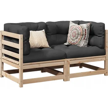 VidaXL 2dílná zahradní sedací souprava, masivní borové dřevo