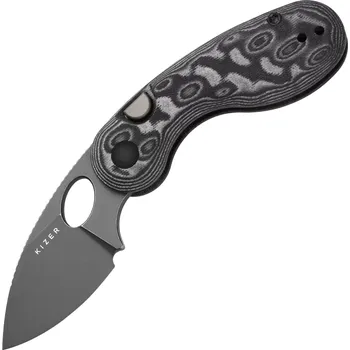 kapesní nůž Kizer Microbe 14C28N, Gray Stonewashed, Vortex Micarta V2742A5
