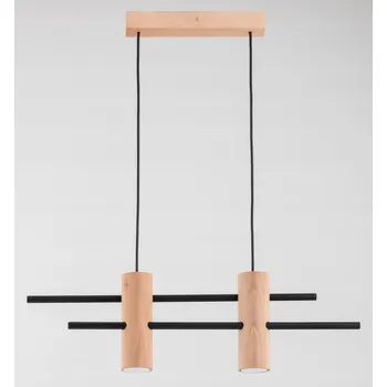 ZÁVĚSNÁ LAMPA ALFA CZERIN DŘEVĚNÁ 2xGU10