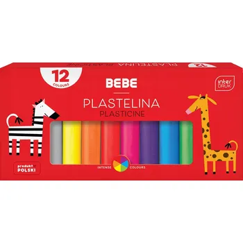 Modelovací hmota Plastelína 12 intenzivních barev Interdruk