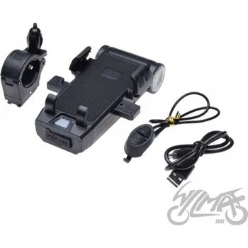 Cyklosvítilna SVĚTLO NA KOLO LAMPA DRŽÁK TELEFONU KLAKSON USB NABÍJECÍ PŘEDNÍ SVĚTLO NA KOLO