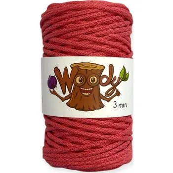 Příze Woody 3 mm – Korálová (100m)