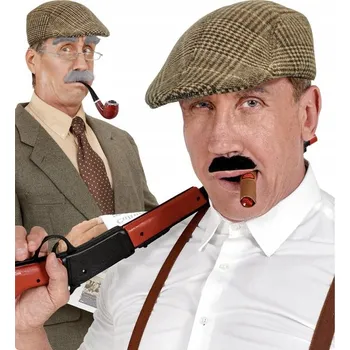 Čepice KOŠILE S KOSTKOVANÝM VZOREM RETRO ČEPICE VE STYLU STARÉHO PÁNA BARET KARNEVAL PÁRTY