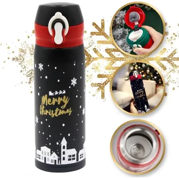 Termoska TERMOHRNEK TERMOSKA LAHEV NA PITÍ NA KÁVU ČAJ 500ML VELKÝ VZDUCHOTĚSNÝ Vánoční