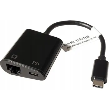 Síťová karta VALUE Adaptér USB C(M) -> Gigabit Ethernet, PD 100W