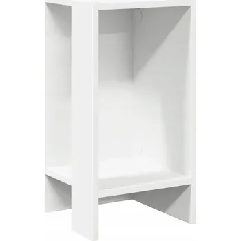 Konferenční stolek Bílý odkládací stolek z dřevotřísky 25,5 x 27 x 60 cm