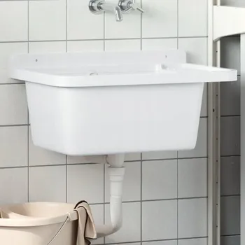 UMYVADLO K MONTÁŽI NA ZEĎ BÍLÉ 60X40X28CM PRYSKYŘICE