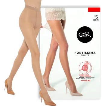 Dámské punčochy Gatta punčocháče Fortissima 15 DEN Lycra visone 4-L
