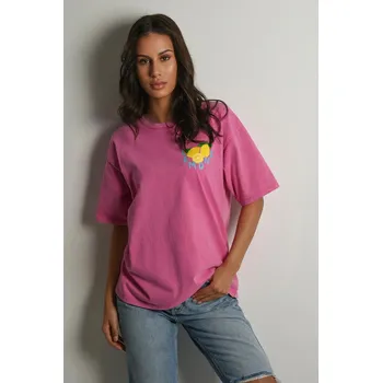 Dámské tričko TMAVĚ RŮŽOVÉ TRIČKO WHEN LIFE GIVES YOU LEMONS PECA del SOL