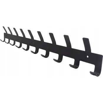 Věšák VELKÝ NÁSTĚNNÝ VĚŠÁK NA OBLEČENÍ KLÍČE 19 LOFT ČERNÝ MAT