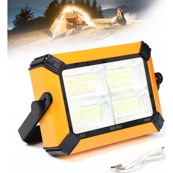 Svítilna LED turistická svítilna solární lampa kempingová akumulátor svítilna