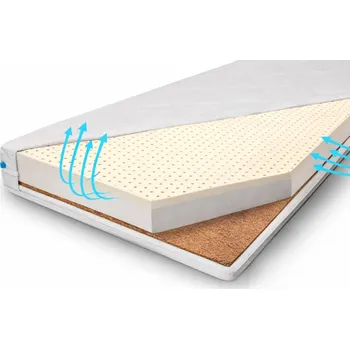 Dětská postýlka Matrace pěnová 120 x 60 x 12 cm - latex / kokos