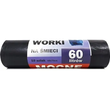 Pytle na odpadky Univerzální pytle na odpad, silné, černé, LDPE 60L, objemné - 10 Ks.