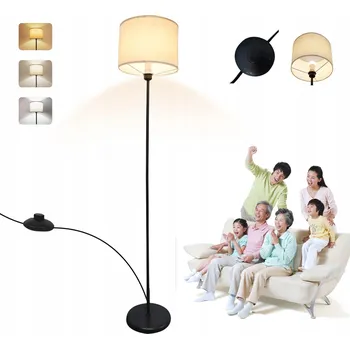 Stojací lampa ODOLNÁ STOJACÍ LED LAMPA TŘI TEPLOTY BAREV SVĚTLA RYCHLÁ MONTÁŽ