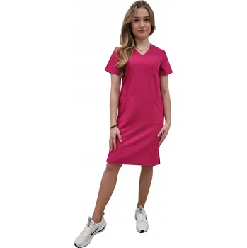 Dámské šaty Šaty amarantové, volnočasové, prémiové, velikost 48