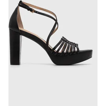 Dámské sandále Kožené sandály Lauren Ralph Lauren Shelby 802920433002.001 černá 99X, EUR 41