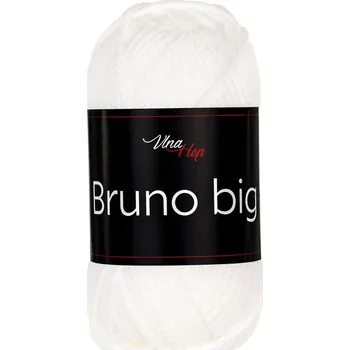 Příze Vlna-hep Bruno big - akryl - objemná příze pro rychlé tvoření (klubko 200g) Bruno big: 402 Bílá