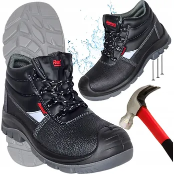 Pracovní obuv Pracovní boty S3 kožené Voděodolné s ocelovou špičkou BOZP odolné proti propíchnutí velikost 36