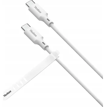 Datový kabel Kabel Yenkee USB typ C – USB typ C 1,5 m bílý