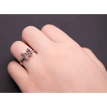 Prsten Dětský prstýnek fialový - mašlička