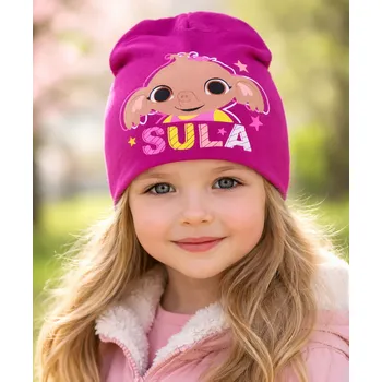 Pokrývka hlavy Setino Čepice ZAJÍČEK BING - SULA bavlna jaro podzim dívčí růžová tmavá Růžová tmavá, Velikost: 54 54