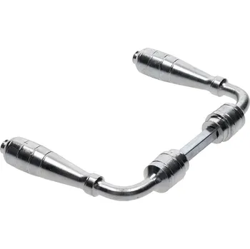 Dveřní kování klika KLU25Zn - dveřní kování 120 x 80 mm, ø 18 mm, bílý zinek, 1 pár