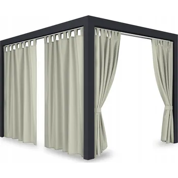 Pergola Venkovní zahradní závěs s poutky PORTO světle béžová 155 cm x různé výšky (cena za 1 kus) + dárek úvaz MyBestHome Rozměr: 155x190 cm