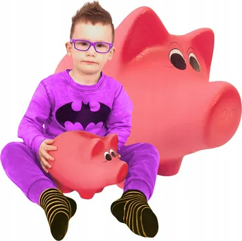 Pokladnička VELKÉ KERAMICKÉ PRASÁTKO - POKLADNIČKA RŮŽOVÉ S VLASTNÍM NÁPIS