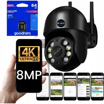 Bezpečnostní kamera EXTERNÍ OTOČNÁ IP WiFi KAMERA ZOOM 8MP UHD SLEDOVÁNÍ ICSEE 270 STUPŇŮ