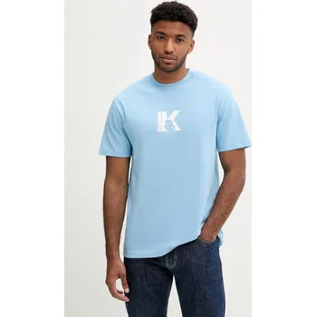 Pánské tričko Bavlněné tričko Karl Lagerfeld Jeans A3M17057 modrá 05X, vel. S