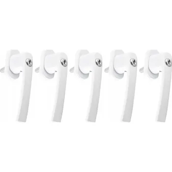 Okenní klika 5x OKENNÍ KLIKA S KLÍČEM BÍLÁ