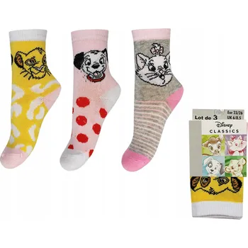 DISNEY Lví král PONOŽKY PRO DĚTI 3-BALENÍ 27/30