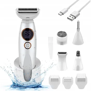 Holicí strojek HOLICÍ STROJEK DÁMSKÝ depilátor zastřihovač na tělo bikin a nohy podpaží 5v1 USB