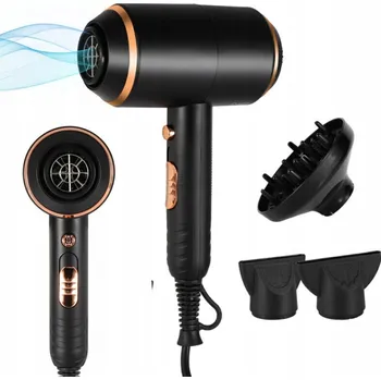 Fén 4000W IONIZAČNÍ FÉN NA VLASY KADEŘNICKÝ S DIFUZÉREM A STYLINGOVOU TRYSKOU